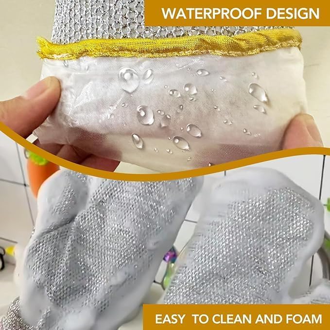 Multipurpose Steel Gloves for Dishwashing | Utensil Scrubber and Scrubber | Hand Gloves for Tough Cleaning